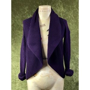 Sara I Sweaters - LAST CHANCE💞Sara I purple ribbed shrug sweater Sara I Sweaters - LAST CHANCE💞Sara I purple ribbed shrug sweater